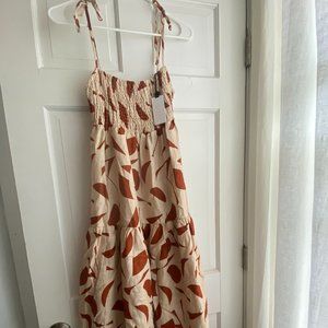 ASTR The Label Printed Midi Dress Small